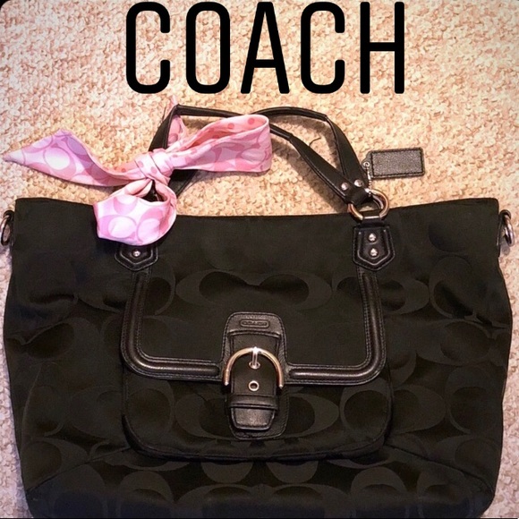 Coach Handbags - Coach Signature Bag in Black